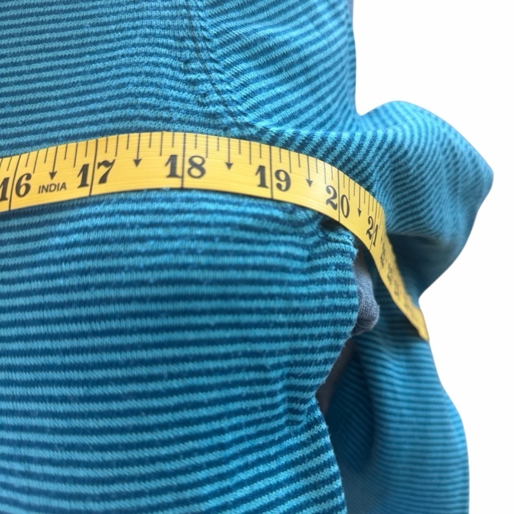 Title Nine Super StripeTurquoise Cowl Neck Sweater Moroccan Tile / grape leaf - Picture 4 of 7